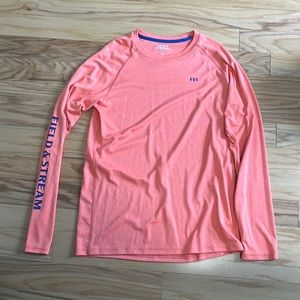 Salmon pink field and stream long sleeve